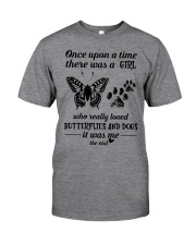 A Girl Who Really Loved Butterflies And Dogs Classic T-Shirt tile