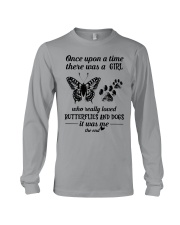 A Girl Who Really Loved Butterflies And Dogs Long Sleeve Tee tile