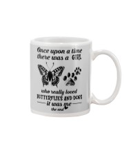 A Girl Who Really Loved Butterflies And Dogs Mug tile