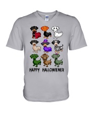 Happy Hallowiener V-Neck T-Shirt tile