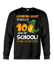 Chomping Right Through 100 Days Of School Crewneck Sweatshirt tile