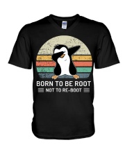 Born To Be Root - Not To Re-Boot V-Neck T-Shirt tile