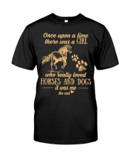 A Girl Who Really Loved Horses And Dogs Classic T-Shirt tile