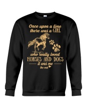 A Girl Who Really Loved Horses And Dogs Crewneck Sweatshirt tile