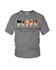 Driving My Husband Crazy One Cow At A Time Youth T-Shirt tile