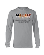 Driving My Husband Crazy One Cow At A Time Long Sleeve Tee tile