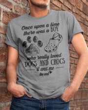 A Boy Who Really Loved Dogs And Crocs Classic T-Shirt apparel-classic-tshirt-lifestyle-26