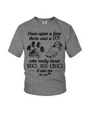 A Boy Who Really Loved Dogs And Crocs Youth T-Shirt tile