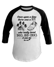 A Boy Who Really Loved Dogs And Crocs Baseball Tee tile