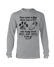 A Boy Who Really Loved Dogs And Crocs Long Sleeve Tee tile