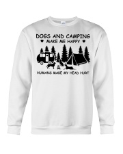 Dogs And Camping Make Me Happy Crewneck Sweatshirt tile