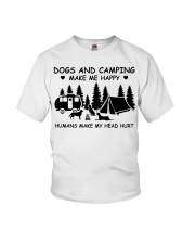 Dogs And Camping Make Me Happy Youth T-Shirt tile