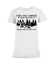 Dogs And Camping Make Me Happy Premium Fit Ladies Tee tile