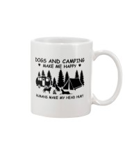 Dogs And Camping Make Me Happy Mug tile