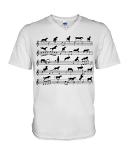 Horses Music V-Neck T-Shirt tile