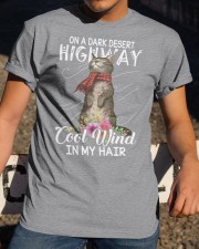 On A Dark Desert Highway - Cool Wind In My Hair Classic T-Shirt apparel-classic-tshirt-lifestyle-28