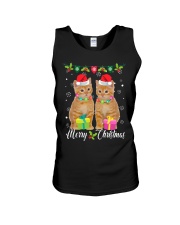 2 Cats Merry Christmas Unisex Tank tile