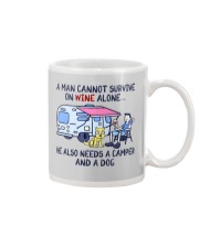 A Man Needs A Camper And A Dog On Wine Mug tile