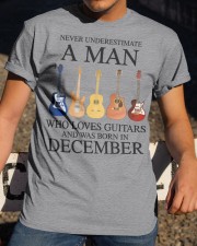 A Man Who Loves Guitar And Was Born In December Classic T-Shirt apparel-classic-tshirt-lifestyle-28