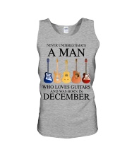 A Man Who Loves Guitar And Was Born In December Unisex Tank tile
