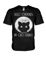 Hello Darkness Old Friend V-Neck T-Shirt tile