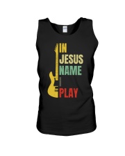 In Jesus Name I Play Unisex Tank tile