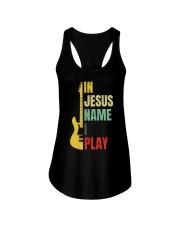 In Jesus Name I Play Ladies Flowy Tank tile
