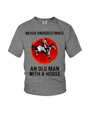 Never Underestimate An Old Man With A Horse Youth T-Shirt tile