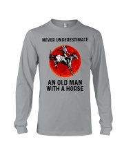 Never Underestimate An Old Man With A Horse Long Sleeve Tee tile