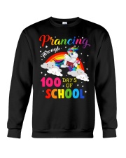 Prancing Through 100 Days Of School Crewneck Sweatshirt tile