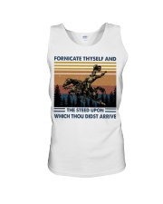 Fornicate Thyself Unisex Tank tile