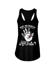 Heart To Heart Daddy And Daughter Ladies Flowy Tank tile