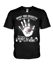 Heart To Heart Daddy And Daughter V-Neck T-Shirt tile