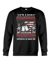 Grandpa Veteran Nothing Scares Me Crewneck Sweatshirt tile