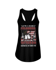 Grandpa Veteran Nothing Scares Me Ladies Flowy Tank tile