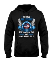 Retired Air Force Hooded Sweatshirt front