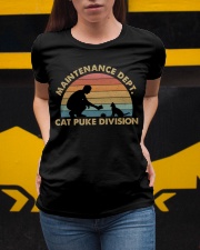 Maintenance Dept. Cat Puke Division Ladies T-Shirt apparel-ladies-t-shirt-lifestyle-04