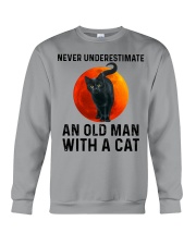 Never Underestimate An Old Man With A Cat Crewneck Sweatshirt tile