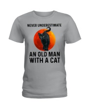 Never Underestimate An Old Man With A Cat Ladies T-Shirt tile