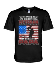 Veteran Papa V-Neck T-Shirt tile