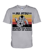 Jiu Jitsu Because You Might Run Out Of Ammo V-Neck T-Shirt tile