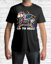 Unicorn Go To Hell Classic T-Shirt lifestyle-mens-crewneck-front-1