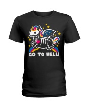 Unicorn Go To Hell Ladies T-Shirt tile