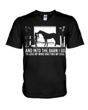 And Into The Barn I Go V-Neck T-Shirt tile