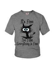 It's Fine I'm Fine Everything Is Fine Youth T-Shirt tile