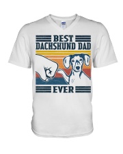 Best Dachshund Dad Ever V-Neck T-Shirt tile