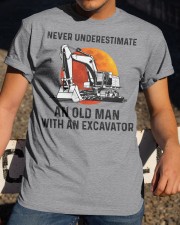 Never Underestimate An Old Man With An Excavator Classic T-Shirt apparel-classic-tshirt-lifestyle-28