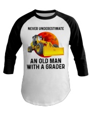 Never Underestimate An Old Man With A Grader Baseball Tee tile