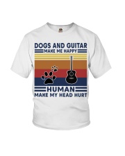 Dogs And Guitar Make Me Happy Youth T-Shirt tile