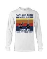 Dogs And Guitar Make Me Happy Long Sleeve Tee tile